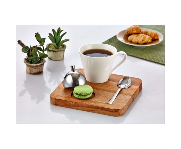 Biradlı GRV-303 Ahşap Kare Nescafe Seti, 17.5x17.5x2 cm