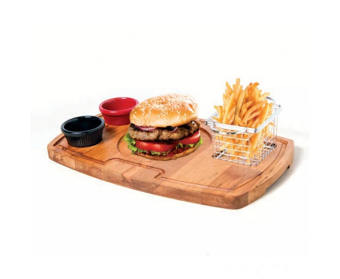 Biradlı GRV-1804 Burger Servis Sunum Tahtası, 38x22.5x2 cm