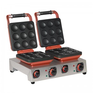 Omake  Balls İkili Waffle Makinesi, 64 mm, Elektrikli