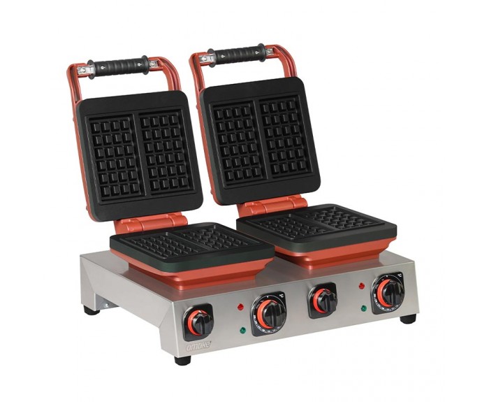 Omake WFL21.E22 Z5F 0201 Zamanlayıcılı Belçika Çiftli Waffle Makinesi, Elektrikli