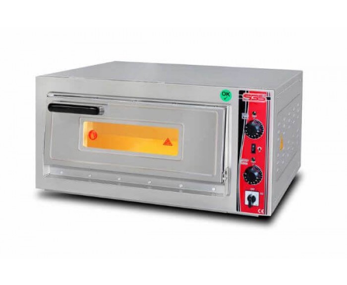 SGS PO-4040E Elektrikli Pizza Fırını, 1 Adet 40 cm Pizza Kapasitesi, 3500 W