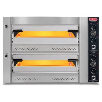 SGS PZ-75105-DE Profesyonel Pizza Fırını, 12 Adet Tava Kapasiteli, Çift Katlı, 16000 W