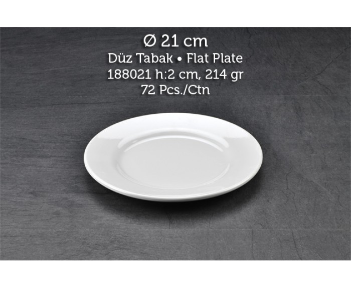 Tuva Thermo Melamin Classic 21 cm Düz Tabak