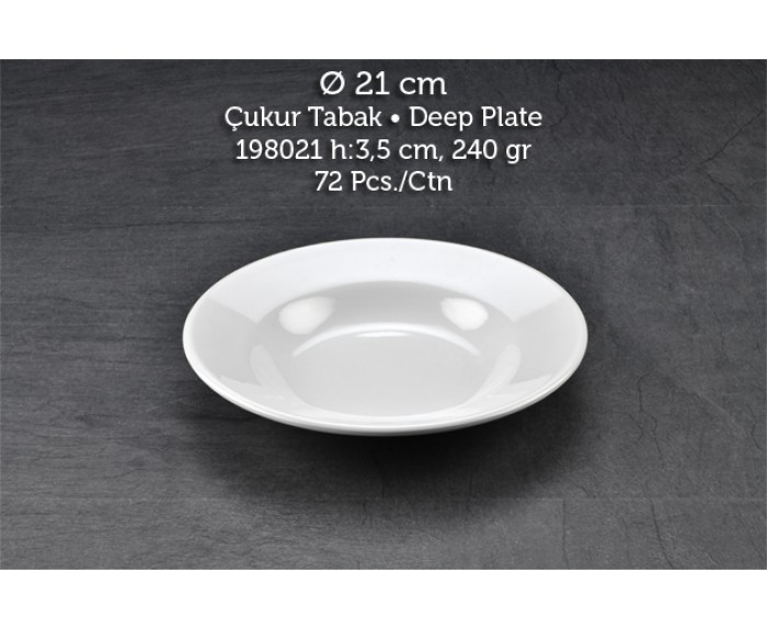 Tuva Thermo Melamin Classic 21 cm Oluklu Çukur Tabak