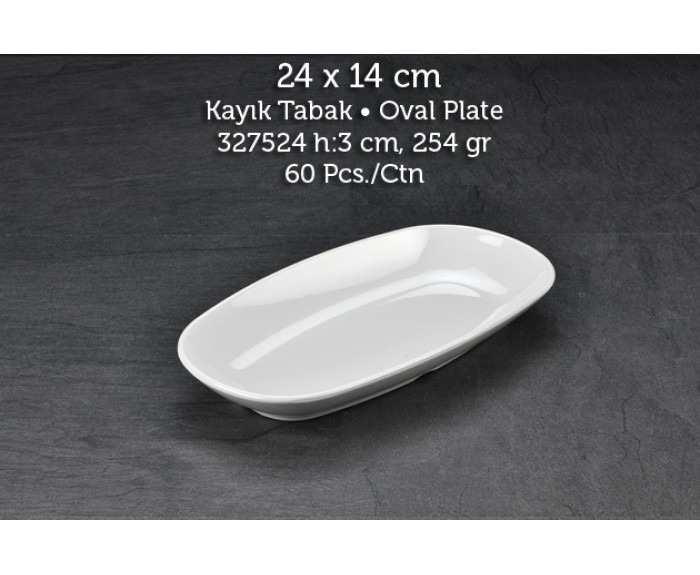 Tuva Thermo Melamin İnternational 24 cm Kayık Kırılmaz Tabak