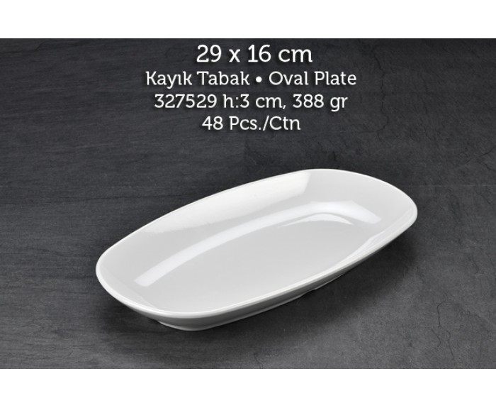 Tuva Thermo Melamin İnternational 29 cm Kayık Kırılmaz Tabak