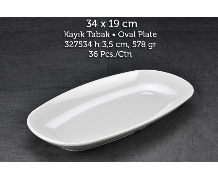 Tuva Thermo Melamin İnternational 34 cm Kayık Kırılmaz Tabak