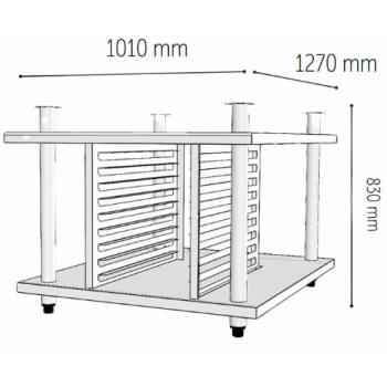 Venarro DEF-DA 10 Döner Patisserie Fırın İçin Alt Stanı, 10-40x60 Venardi Serisi