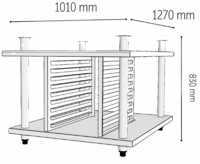 Venarro DEF-DA 10 Döner Patisserie Fırın İçin Alt Stanı, 10-40x60 Venardi Serisi