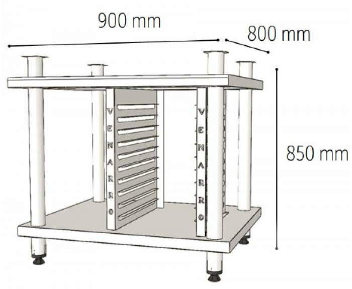 Venarro DEF-K6A Konveksiyonlu Fırın İçin Alt Stant, 10 GN- 1/1 Tepsi Kapasiteli