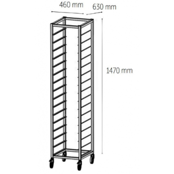 Venarro DEF-P14/40 T Patisserie Fırın, Tepsi Taşıma Arabası, 14 Tepsi Kapatiseli