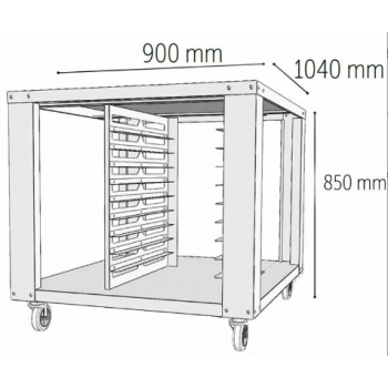 Venarro DEF-P9A 9 Tepsili Patisserie Fırın Alt Standı, 9-40x60 Peregrin Serisi