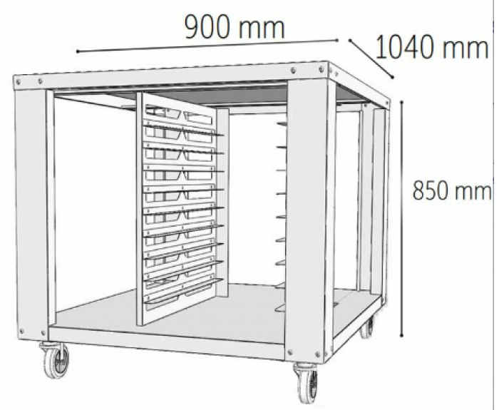 Venarro DEF-P9A 9 Tepsili Patisserie Fırın Alt Standı, 9-40x60 Peregrin Serisi