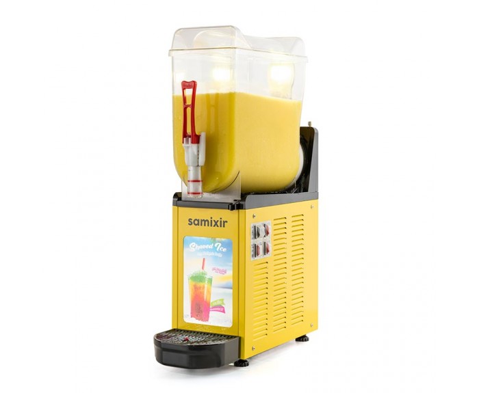 Samixir SLUSH12 Allure Ice Slush Granita Milkshake Soğuk Meyve Suyu Dispenseri, 12 L, Sarı