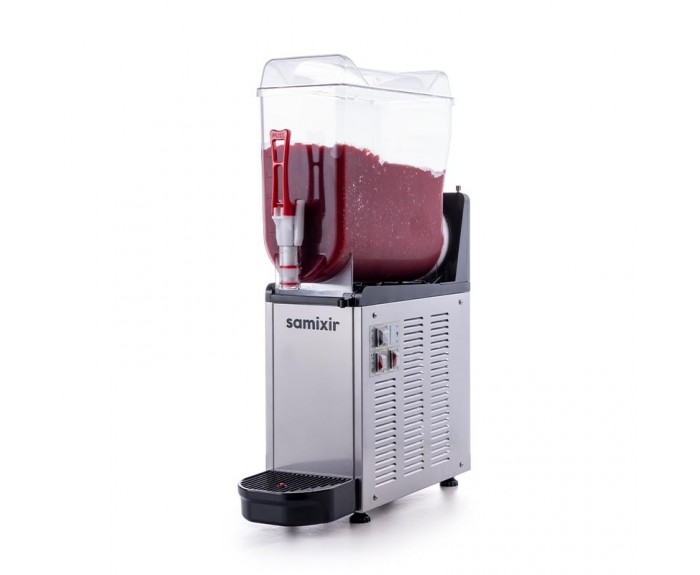 Samixir SLUSH12 Mono Ice Slush Granita Milkshake ve Soğuk Meyve Suyu Dispenseri, 12 L, Inox