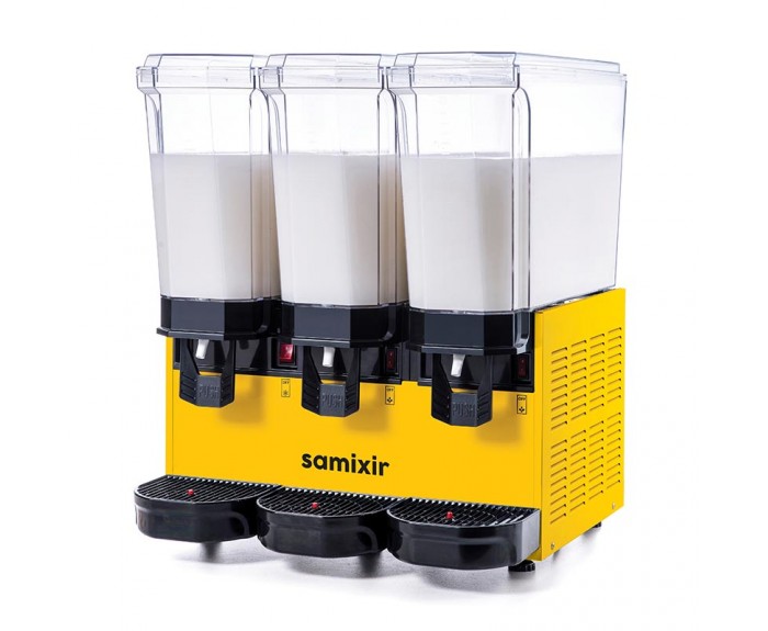 Samixir 60.MMMY Triple Klasik Karıştırıcılı Soğuk İçecek Dispenseri, 20+20+20 L, Sarı